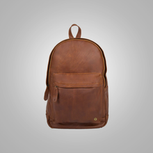 Load image into Gallery viewer, New Men&#39;s Brown Lambskin Leather Backpack With Internal Zip Pocket, Two Internal Compartments
