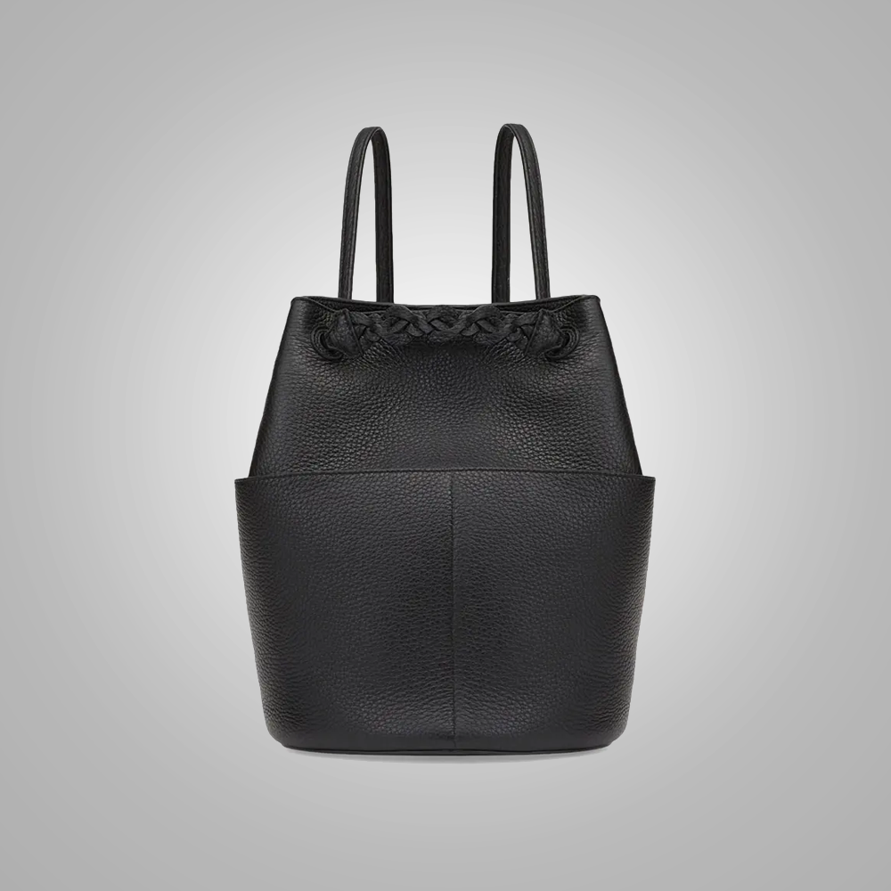 New Womem Small 8-Knot Pebbled Leather Convertible Backpack