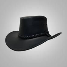 Load image into Gallery viewer, New Black Women’s Western Sheepskin Style Leather Handmade Cowboy Hat
