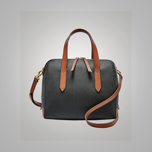 Load image into Gallery viewer, New Women Brown&amp;Black Sheepskin Leather Genuine Handmade Bag
