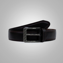 Load image into Gallery viewer, New Black Best Double Stitched Leather Belt
