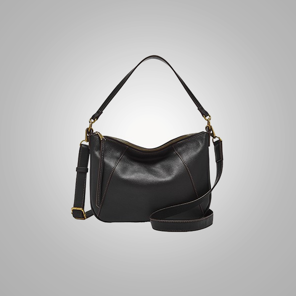 New Women Black Sheepskin Convertible Genuine Leather Backpack