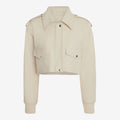 Women's White RAF Aviator  Sheepskin Shearling  Leather Bomber Jacket