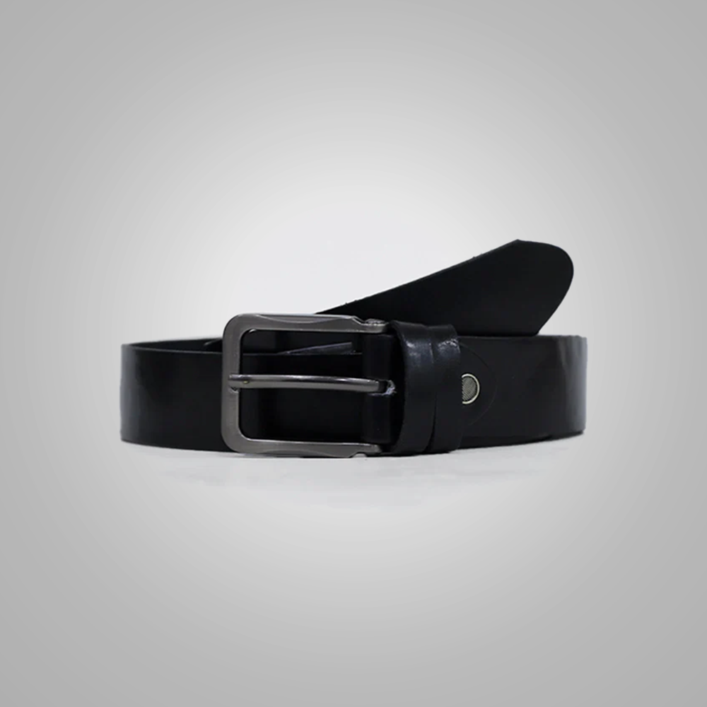 New Men Black Leather Belt