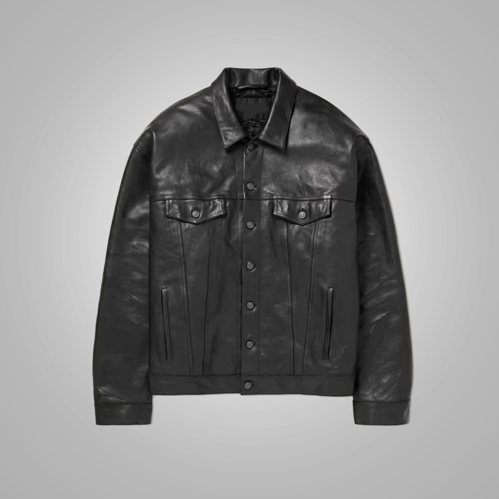Leather Trucker Jacket - Trucker Jacket - Suede Trucker Jacket