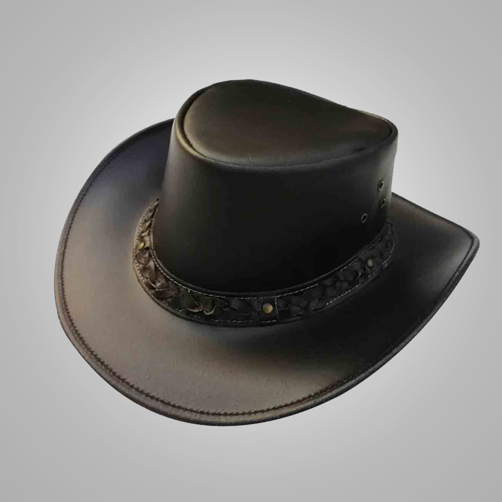 New Genuine Leather Cowboy Hat Western Style For Men’s