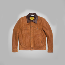 Load image into Gallery viewer, Brown Mens New Native American Western Suede Leather Jacket
