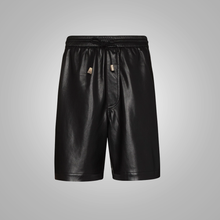 Load image into Gallery viewer, New Black Mens Lambskin Leather Shorts
