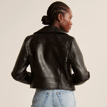Load image into Gallery viewer, Women Biker Leather Jacket
