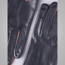 Load image into Gallery viewer, New Women Hand-Sewn Black Gloves Sheepskin Genuine Leather Gloves

