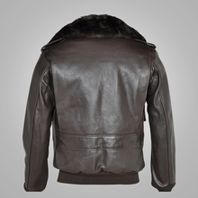 Load image into Gallery viewer, Men Brown Flying RAF A2 Cowhide Leather Flight Jacket
