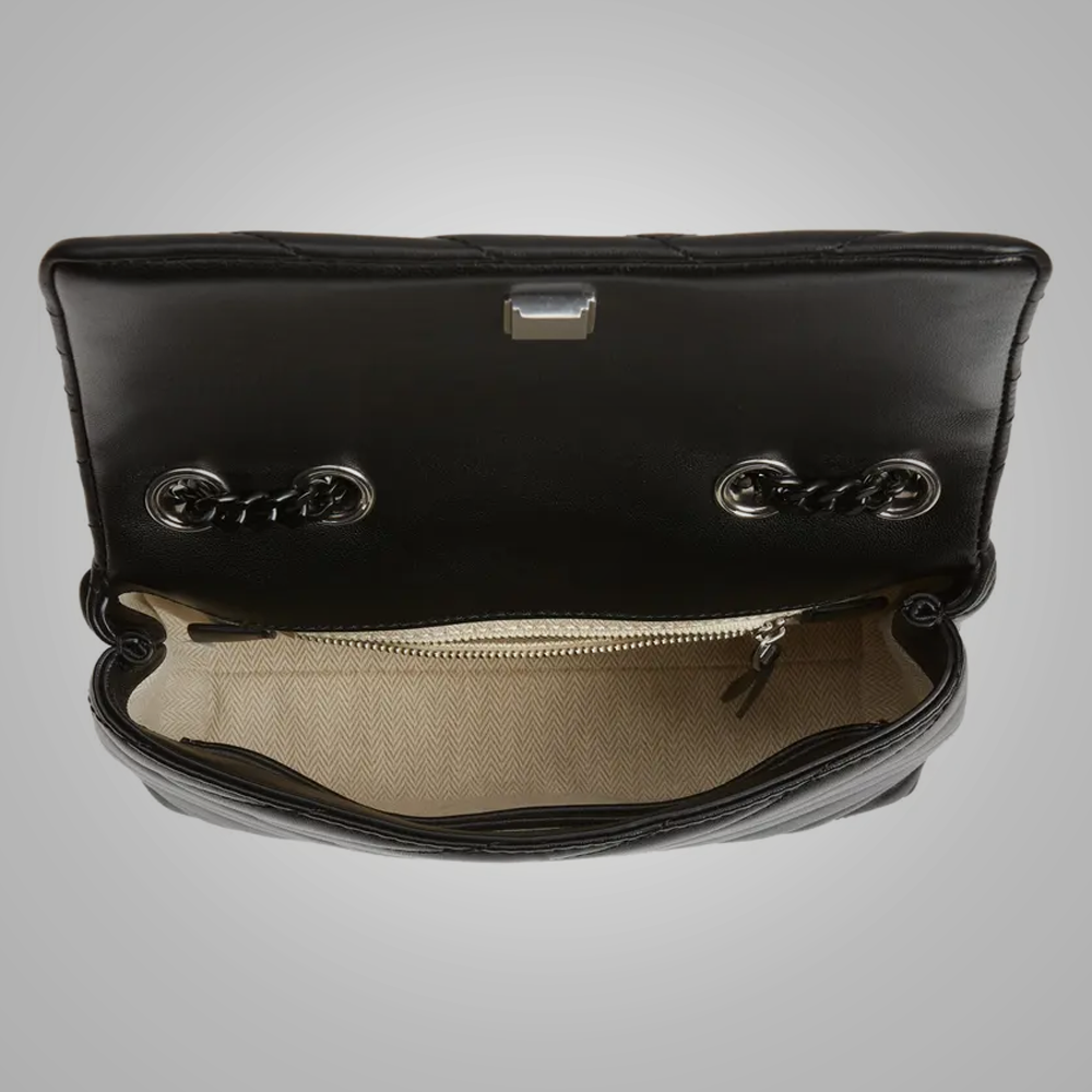 New Women's Sheepskin Leather Handbags With Zipper Pocket