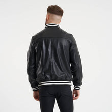 Load image into Gallery viewer, Mens Genuine Leather varsity Bomber Jacket
