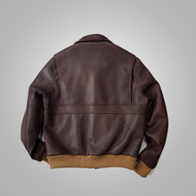 Load image into Gallery viewer, Men A2 Bomber Flying RAF Aviator Sheepskin Leather Jacket

