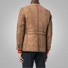Load image into Gallery viewer, Mens Brown Suede Leather Blazer
