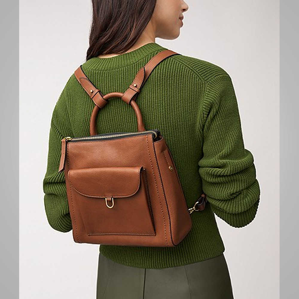 New Backpack Brown Handmade with premium leather For Women