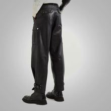 Load image into Gallery viewer, Mens New Real Black Fashion Leather Pant
