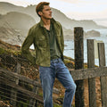 Men’s Green Suede Leather Jacket
