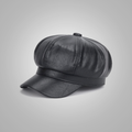 New Women’s Western Sheepskin Style Leather Handmade Black Hat