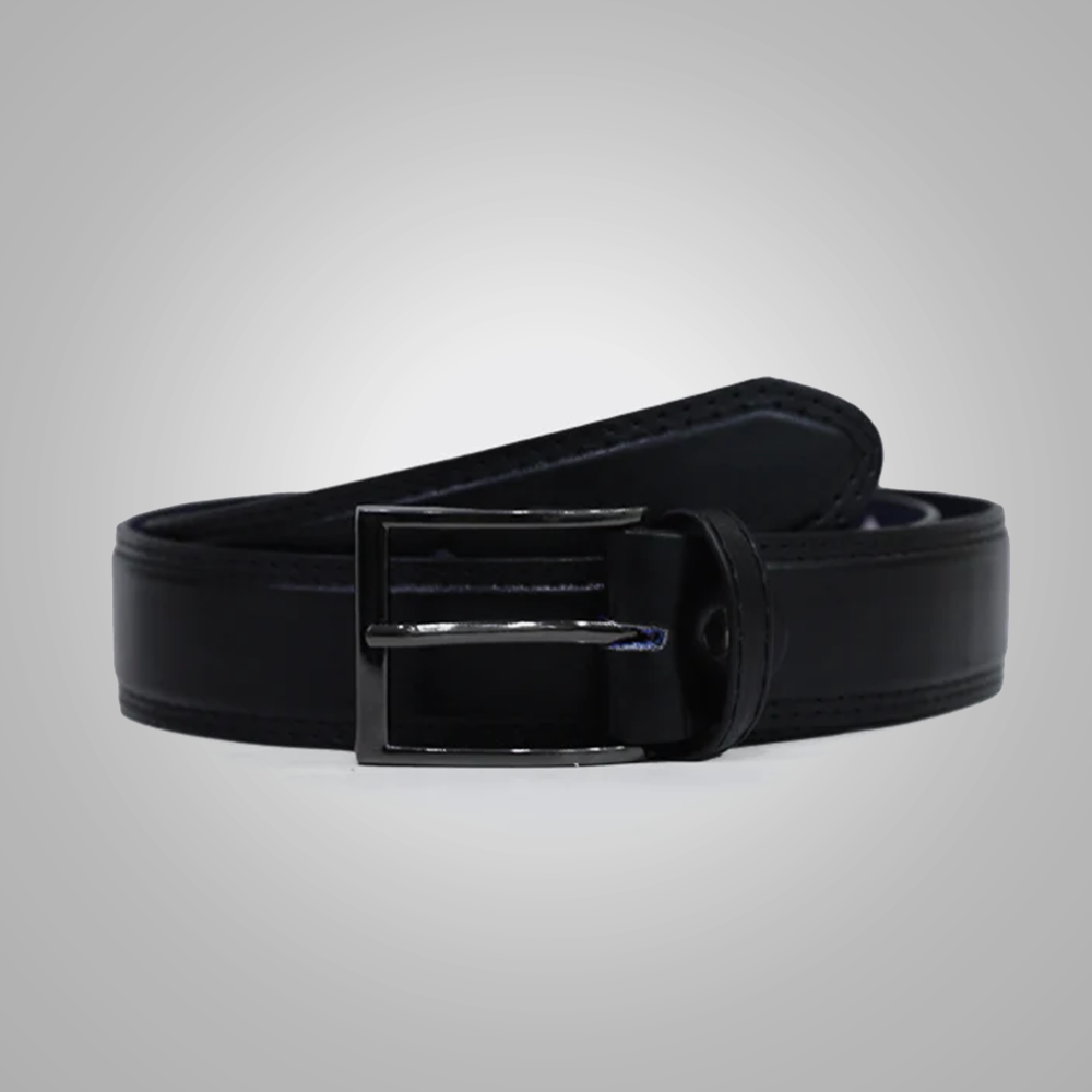 New Men Casual Black Leather Belt