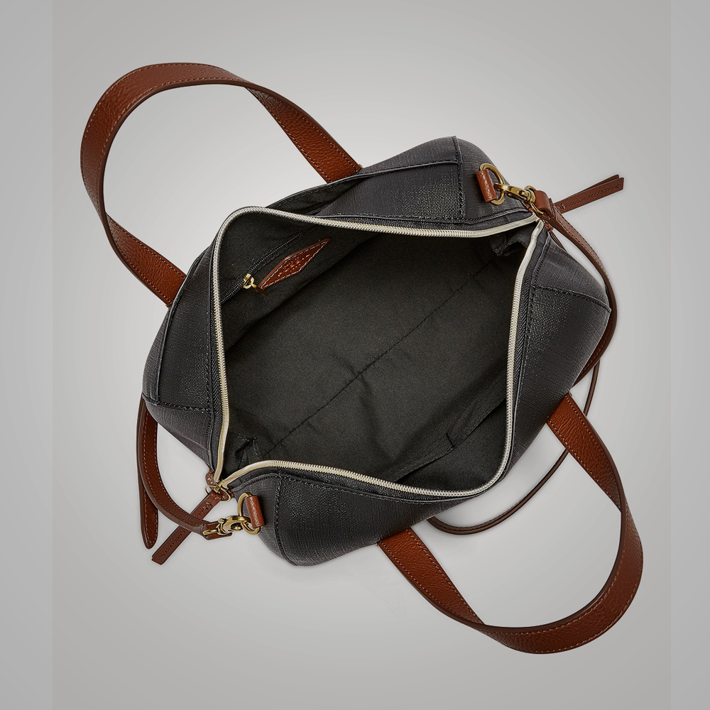 New Women Brown&Black Sheepskin Leather Genuine Handmade Bag