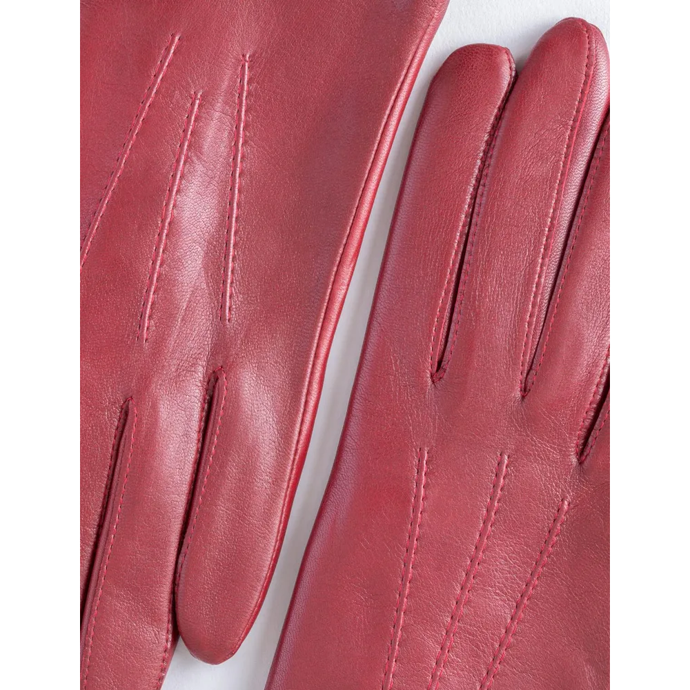 New Women American Lambskin Red Leather Gloves