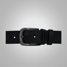 Load image into Gallery viewer, The Best Men Black Grained Leather Belt
