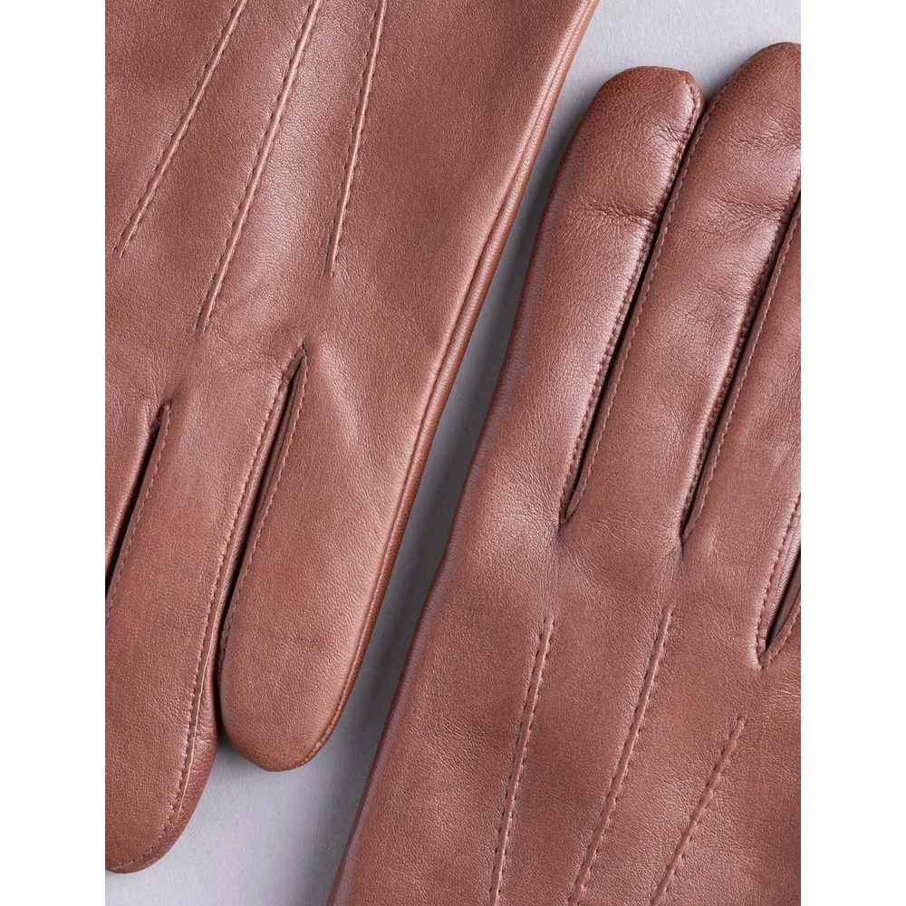 Women New Becky Classic Leather Genuine Gloves in Cork