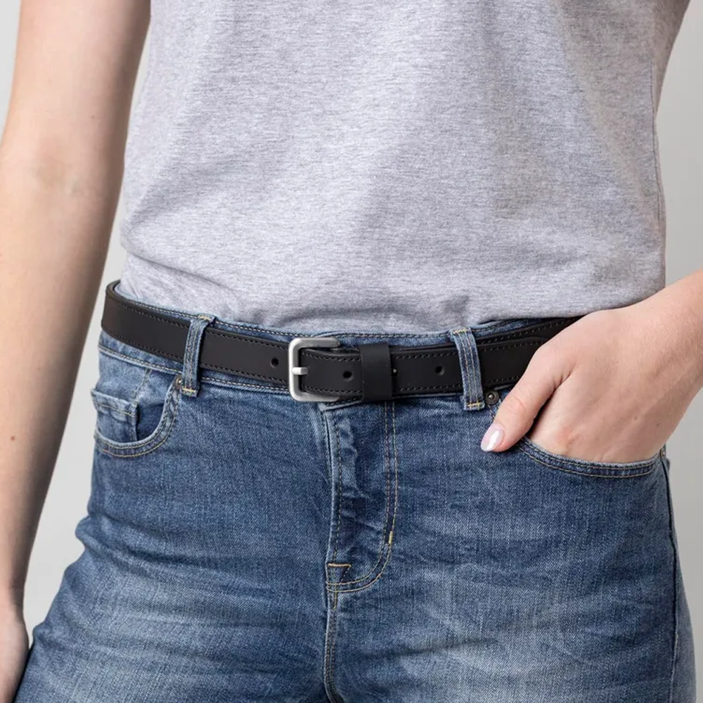 New Women Sheepskin Keswick Leather Belt in Black
