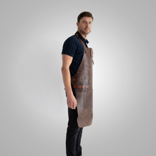 Load image into Gallery viewer, New Brown Men Handmade Sheepskin Long Leather Apron
