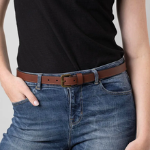 Load image into Gallery viewer, New Women Genuine Keswick Leather Belt in Tan
