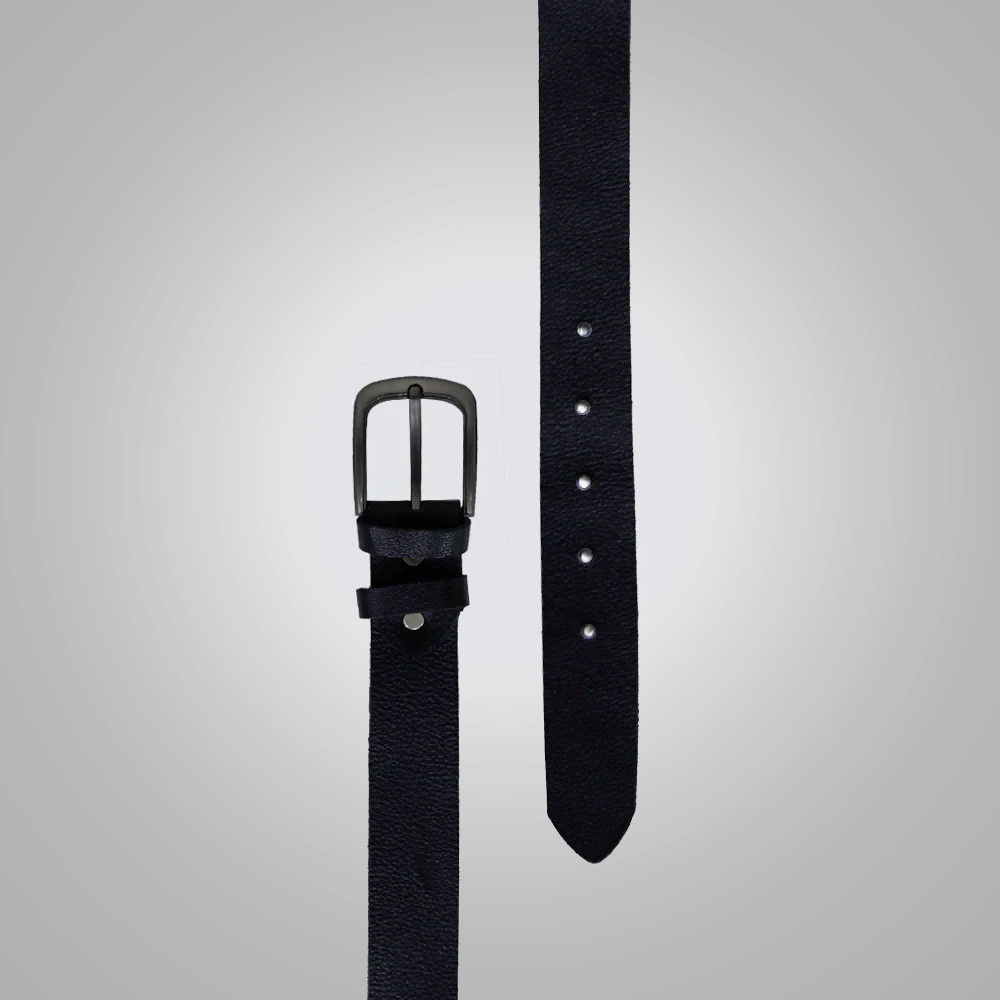 The Best Men Black Grained Leather Belt