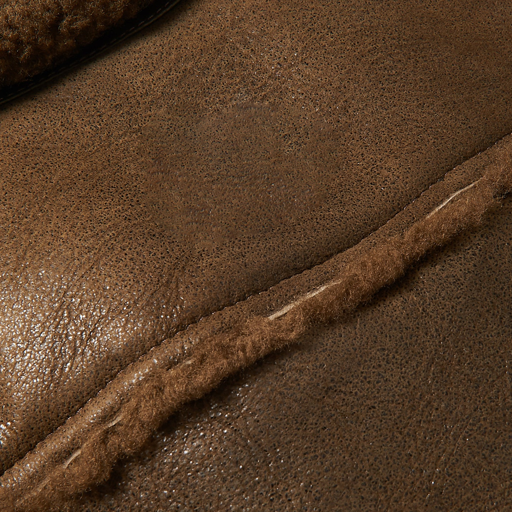 Men's B3 Real Brown Sheepskin Shearling Aviator Leather Bomber Flying Jacket