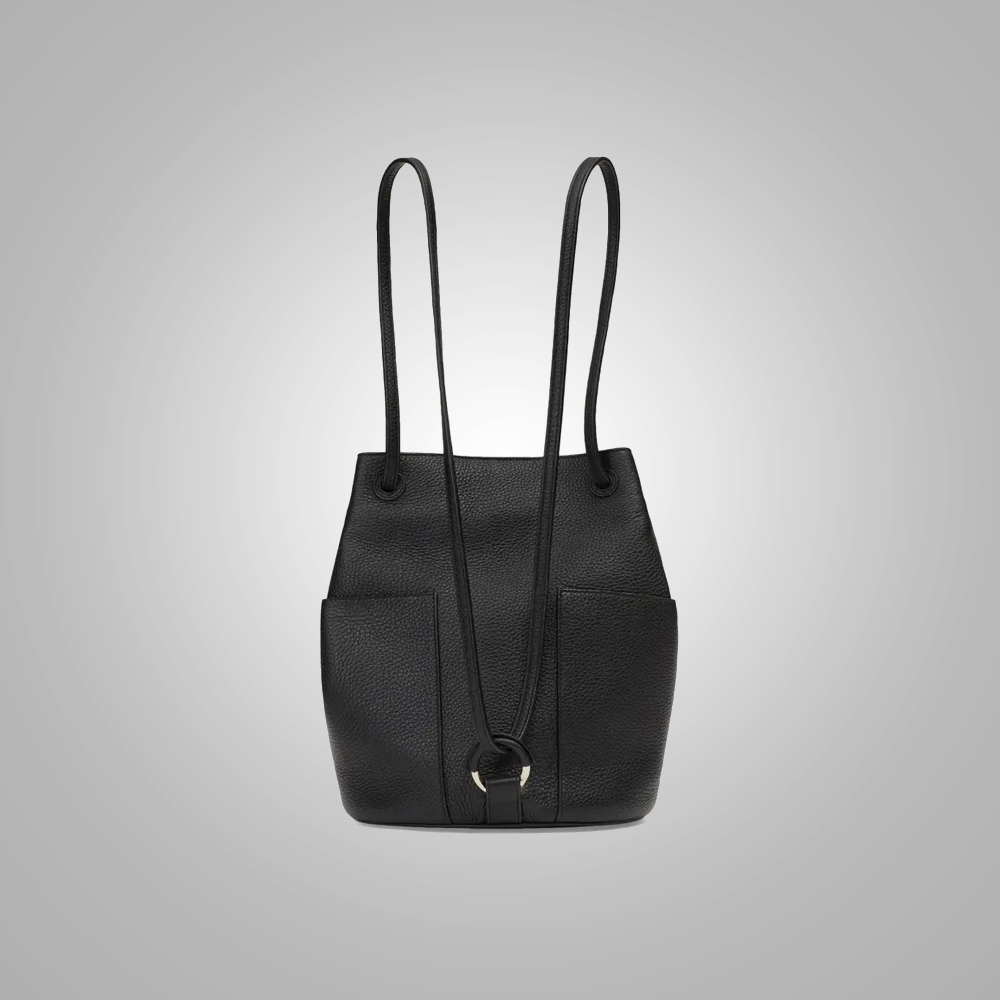 New Womem Small 8-Knot Pebbled Leather Convertible Backpack