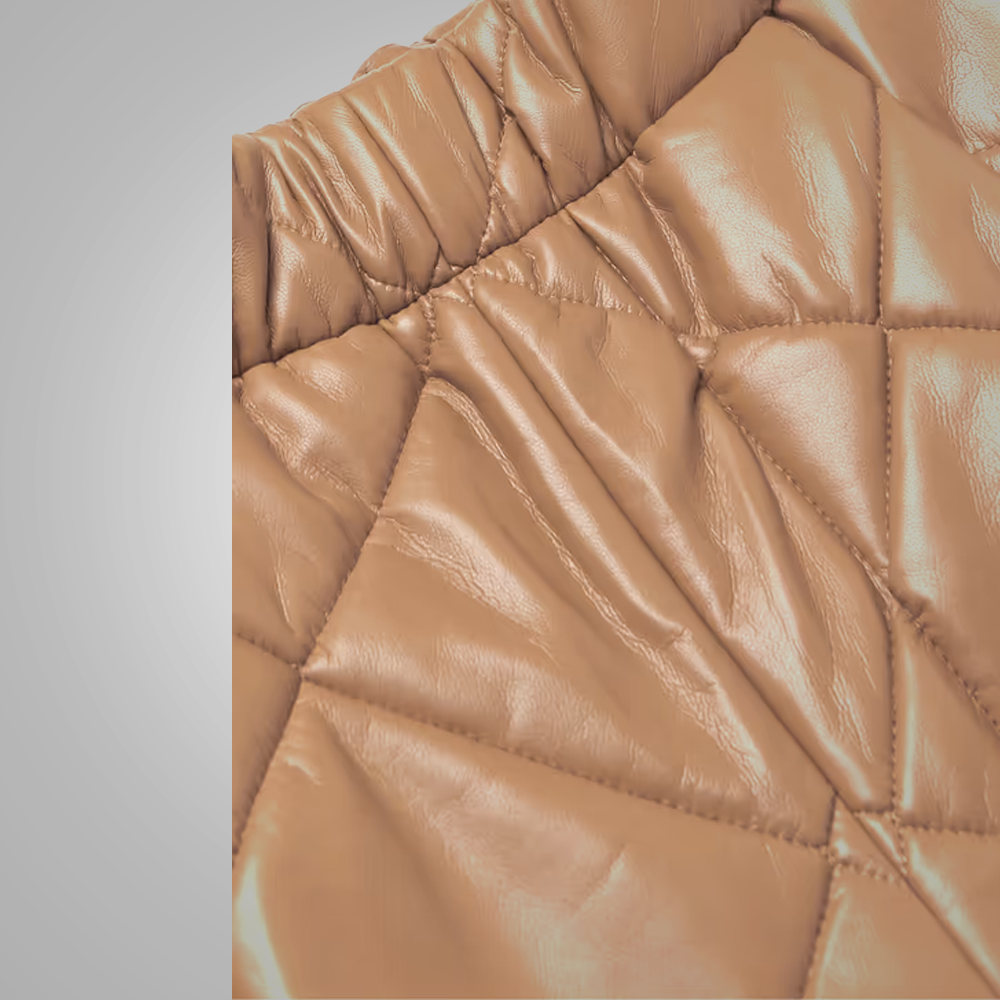 New Camel Mens Leather Shorts