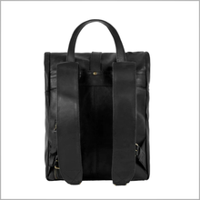 Load image into Gallery viewer, New Mens Lambskin Handmade Premium Black Leather Backpack
