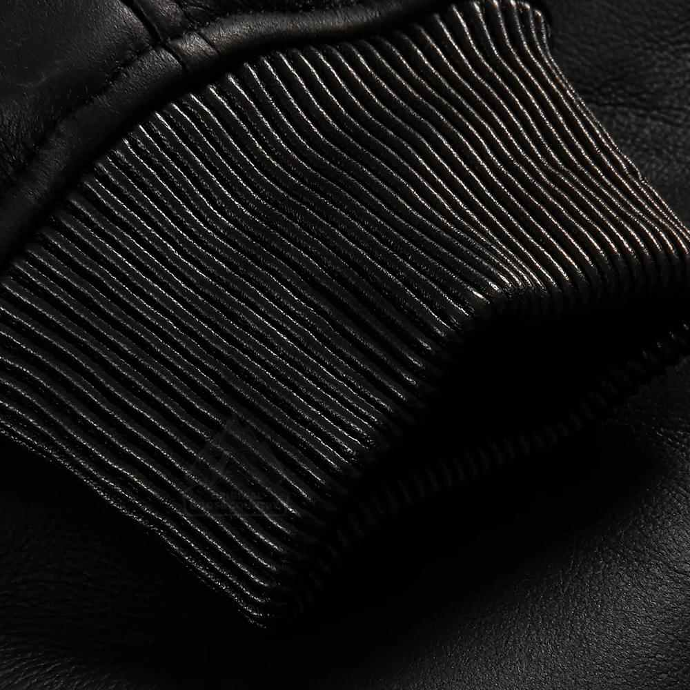 B3 Black Real Shearling Sheepskin Leather Bomber Flying Leather Jacket