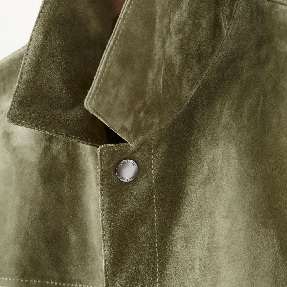 Men’s Green Suede Leather Jacket