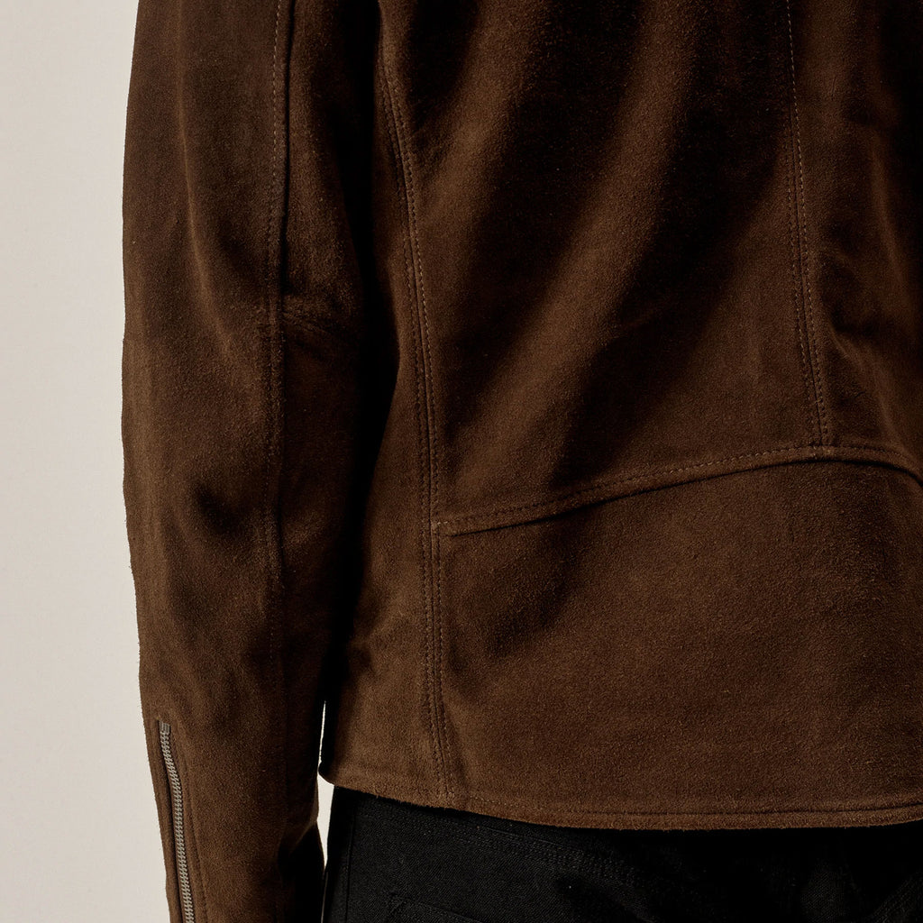 Brown Leather Suede Jacket For Men