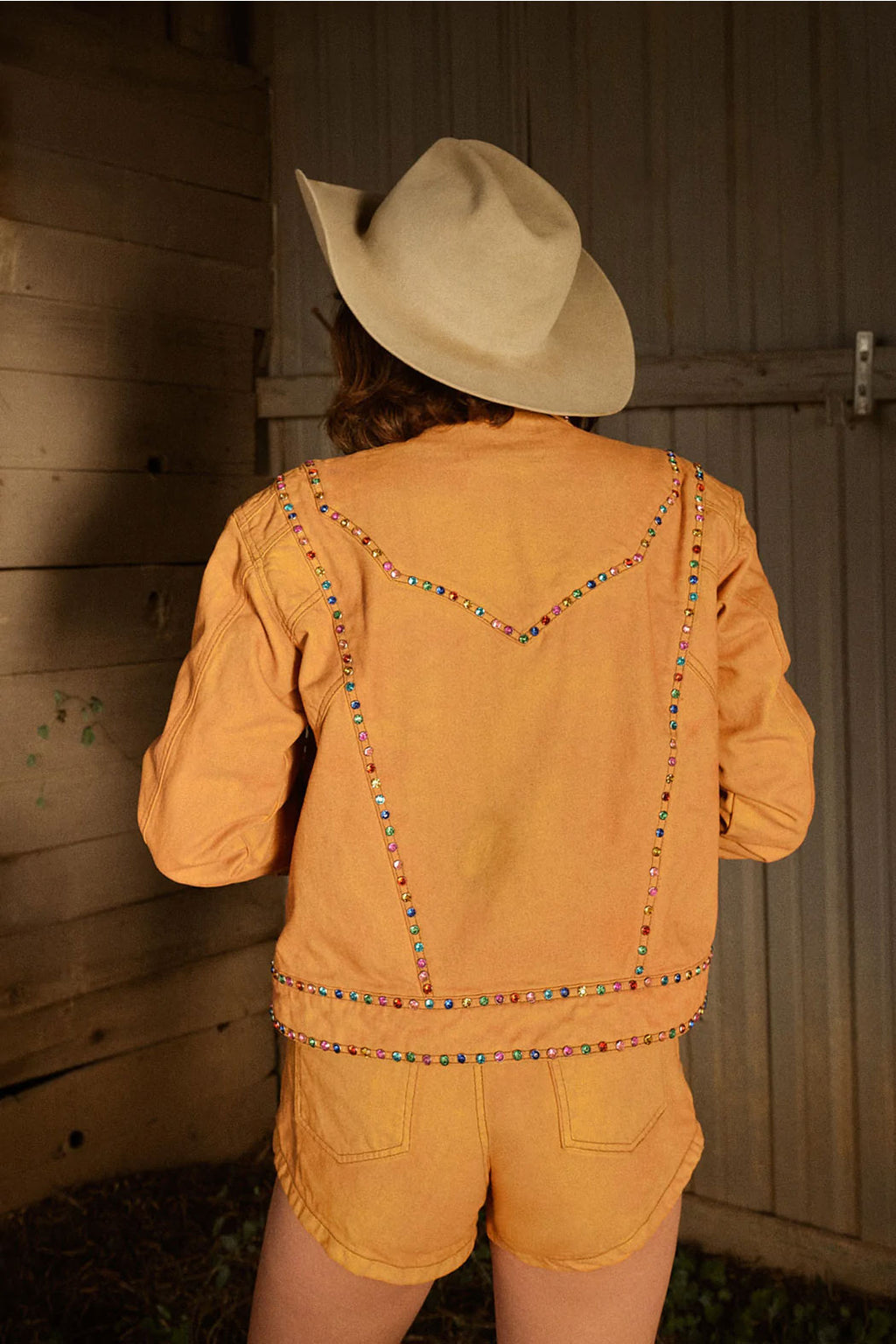 back side of Women's Studded Leather Jacket