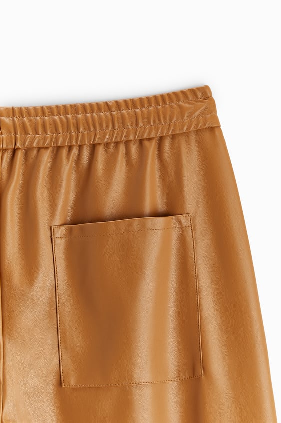 Brown Mens Leather Biker Real Sheep Skin Pant