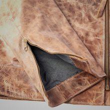 Load image into Gallery viewer, Mens Brown Vintage Distressed Real Leather Two Pocket Jacket
