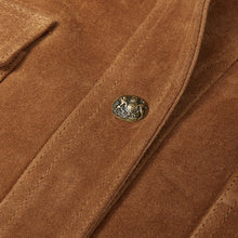 Load image into Gallery viewer, New Women&#39;s Brown Buttery Soft Suede Leather Shirt
