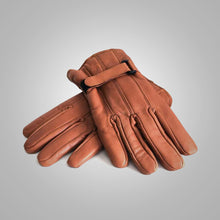 Load image into Gallery viewer, ‏Men&#39;s Light Brown Sheepskin Genuine leather Winter Gloves
