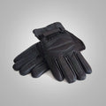 Men's Black Soft Flexible Leather Comfortable Winter Gloves