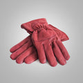 Men's Dark Red Perfect Strech Genuine Leather Winter Gloves