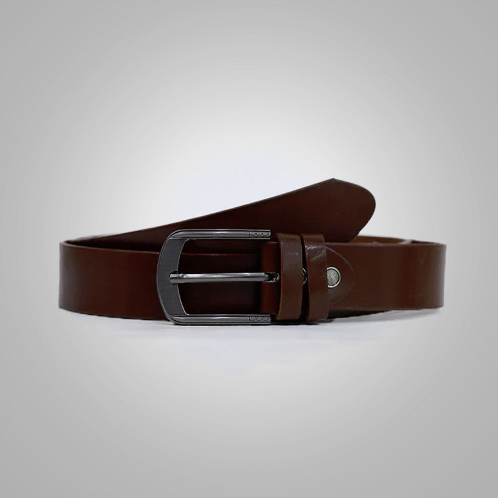 New Men Brick Red Genuine Handmade Leather Belt