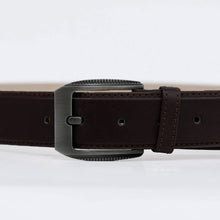 Load image into Gallery viewer, Men New Coffe Leather Belt With Thread Edging
