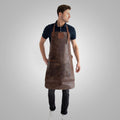 New Brown Men Handmade Sheepskin Long Leather Apron
