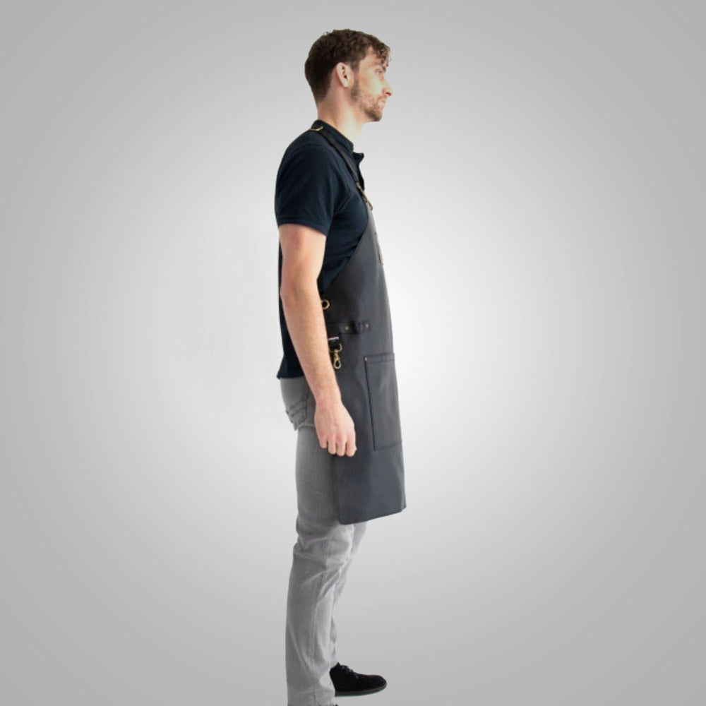 New ‏Men Black Sheepskin Handmade Leather Apron